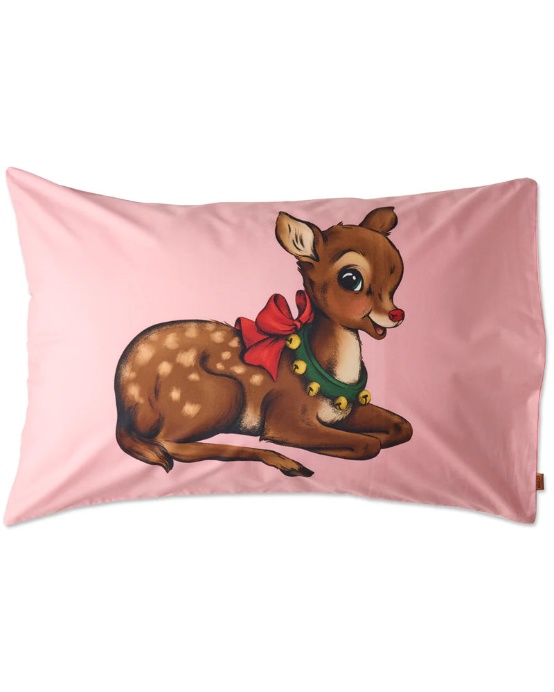 Little Reindeer Cotton Pillowcase by Kip & Co