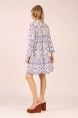 MOROCCO COTTON SCALLOP LACE MINI | Lace Blue