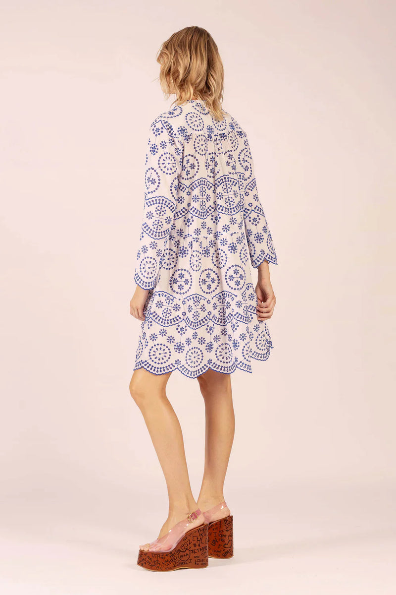 MOROCCO COTTON SCALLOP LACE MINI | Lace Blue