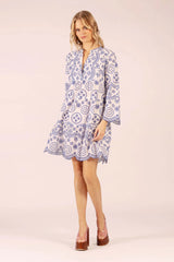 MOROCCO COTTON SCALLOP LACE MINI | Lace Blue