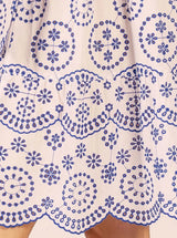 MOROCCO COTTON SCALLOP LACE MINI | Lace Blue