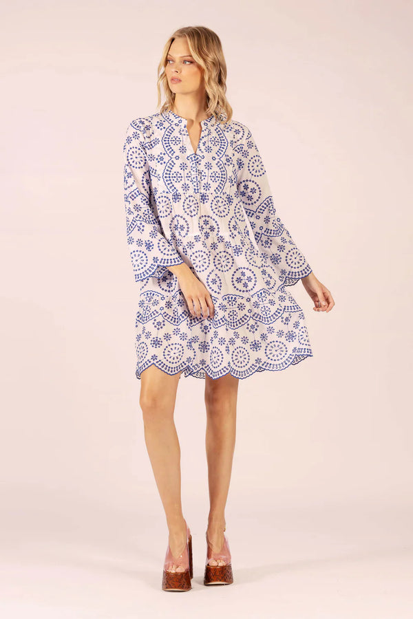 MOROCCO COTTON SCALLOP LACE MINI | Lace Blue