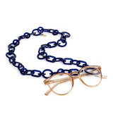 ROUND GLASSES CHAIN in Dark Blue by LOOPLABB