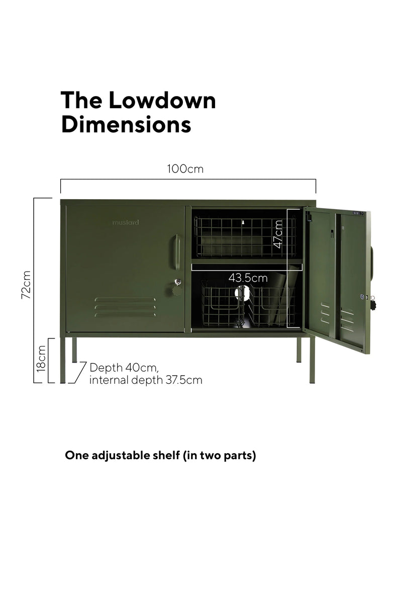 The Lowdown Locker in Olive by MUSTARD MADE