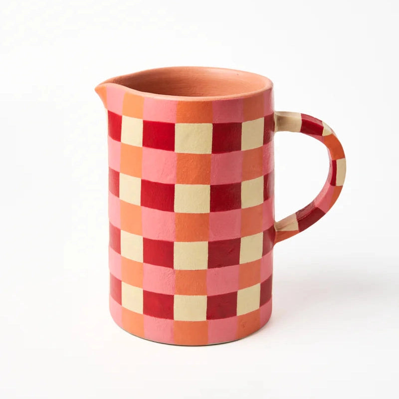 MAKER JUG in Rosy Check by Jones & Co