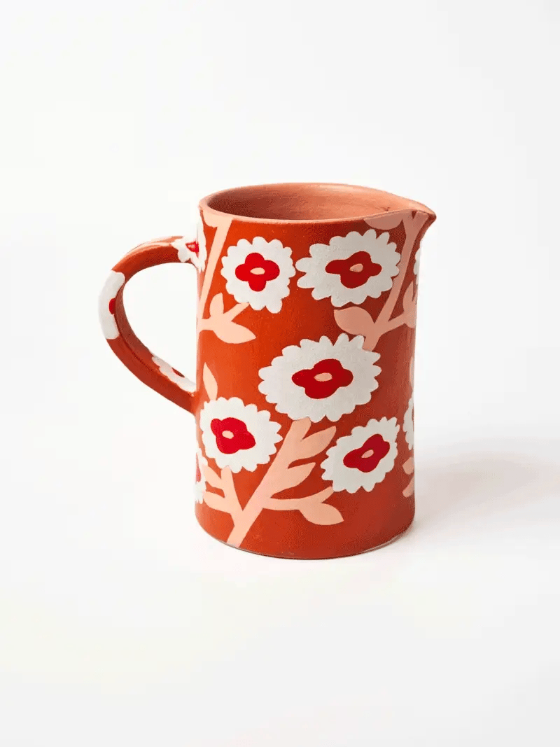 MAKER JUG in Rosy Floral by Jones & Co
