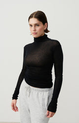 MASSACHUSETTS TURTLENECK TEE MAS08 | Black