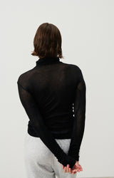 MASSACHUSETTS TURTLENECK TEE MAS08 | Black