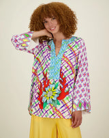 ME369 Alex Placket Artisan Tunic Blouse from Darling and Domain