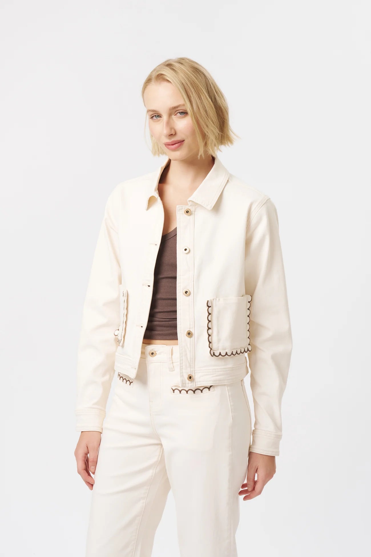 MILA JACKET in Ecru by Kireina