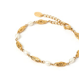 MIMI PEARL + GOLD BRACELET by Arms of Eve