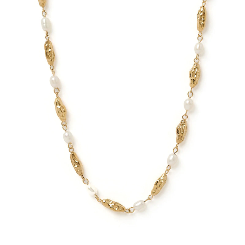 MIMI PEARL + GOLD NECKLACE by Arms of Eve