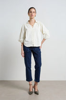 MARLOWE DENIM SHIRT in Ivory by Dricoper