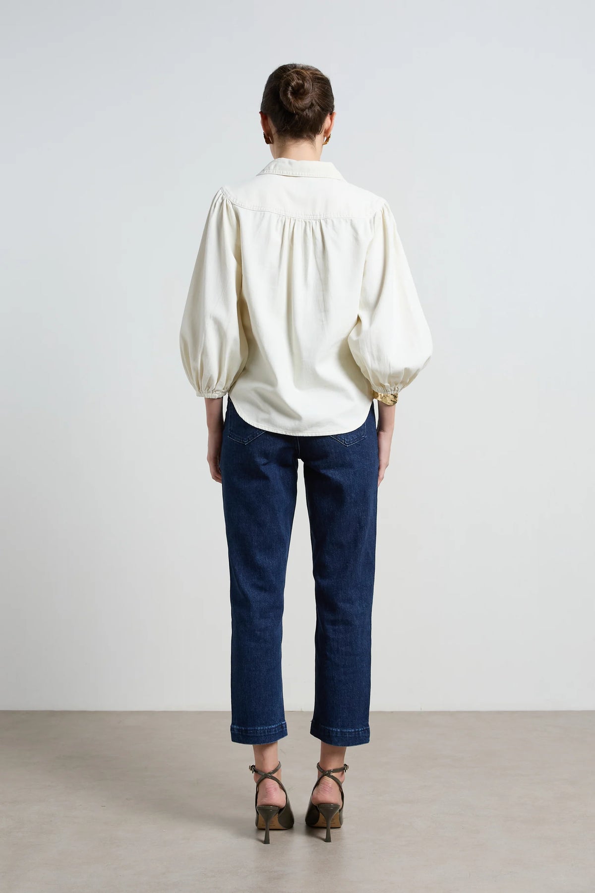 MARLOWE DENIM SHIRT in Ivory by Dricoper