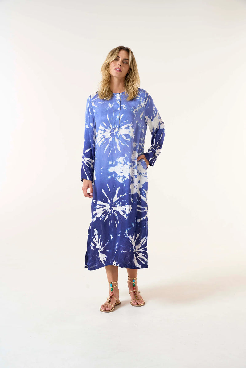 LLEW MAXI DRESS in Marrakesh Indigo Cupro from Oneseason