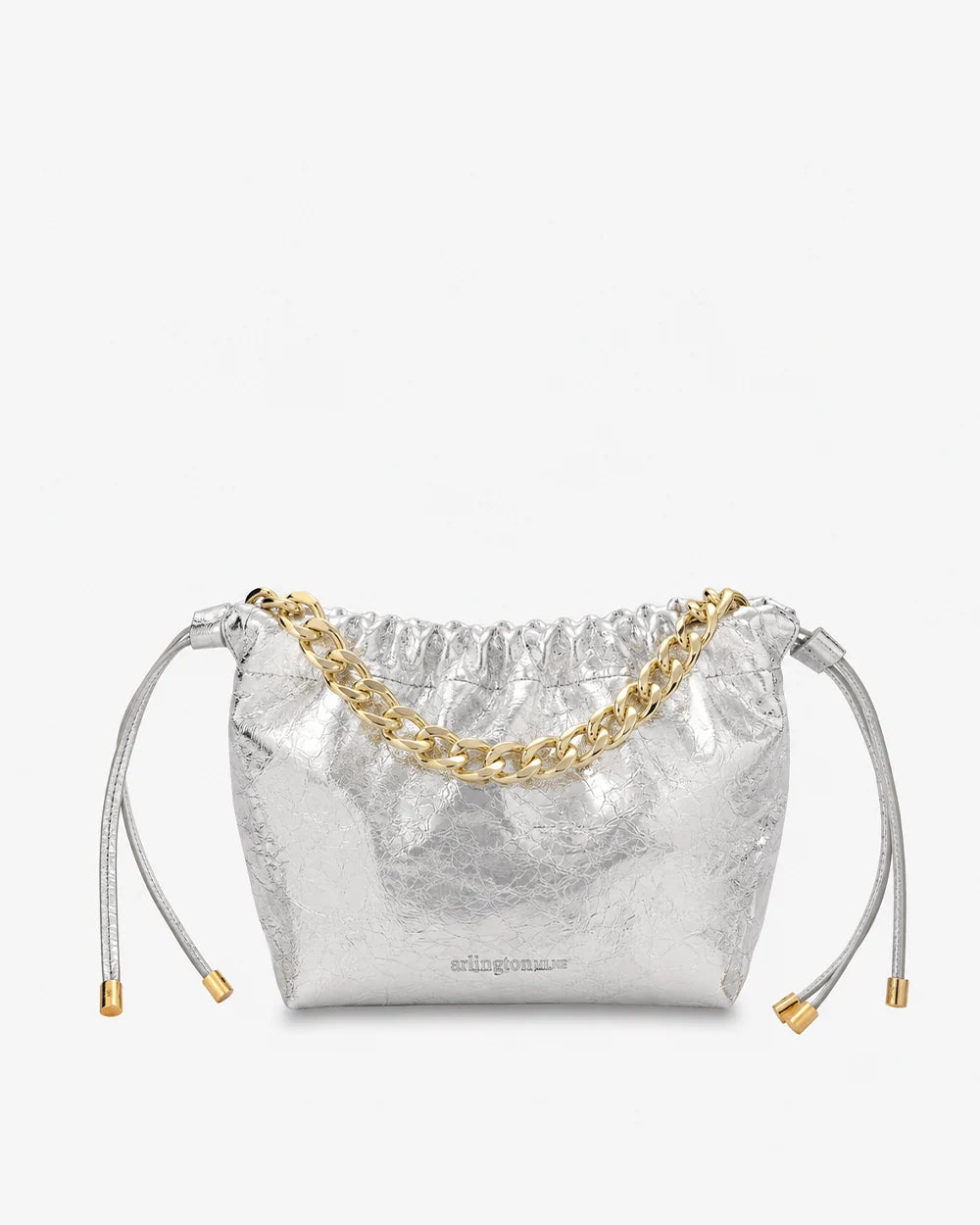MARTHA PETITE BAG in Silver Crinkle by Arlington Milne