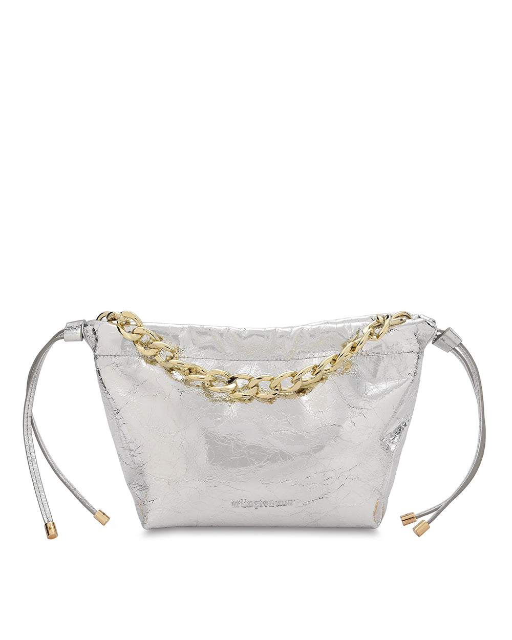 MARTHA PETITE BAG in Silver Crinkle by Arlington Milne