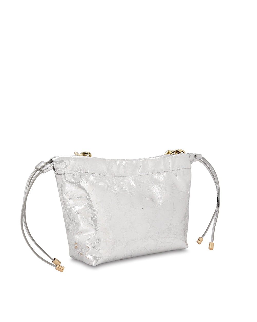 MARTHA PETITE BAG in Silver Crinkle by Arlington Milne