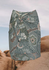 Lilya MARTINI WRAP SKIRT in Batik Sage