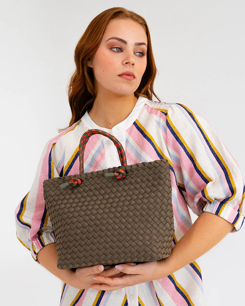 MICHIGAN TOTE | Khaki Neo Plait