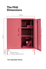 The Midi Locker in Berry by MUSTARD MADE