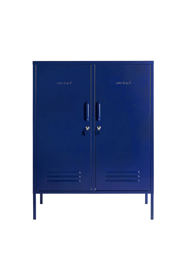 The Midi Locker in Navy by MUSTARD MADE