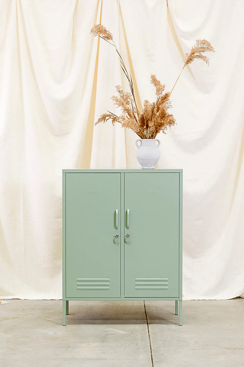 The Midi Locker in Sage by MUSTARD MADE