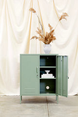 The Midi Locker in Sage by MUSTARD MADE