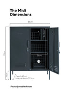 The Midi Locker in Slate by MUSTARD MADE