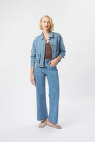MILA DENIM JACKET in 70's Blue by Kireina