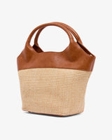 MILLER TOTE | Tan with Natural Weave