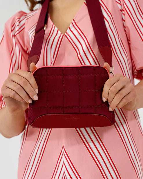 MINI SOHO CROSSBODY BAG in Burgundy by Elms and King