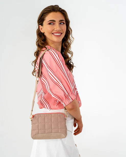 MINI SOHO CROSSBODY BAG in Taupe by Elms and King