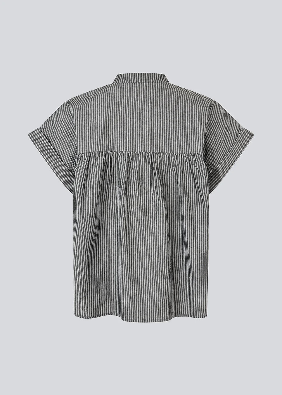 VALENTIN MD STRIPE TOP in Washed Black Stripe by Modstrom