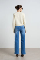 MOLLY MID RISE STRAIGHT LEG JEAN in Rodeo Blue by Dricoper