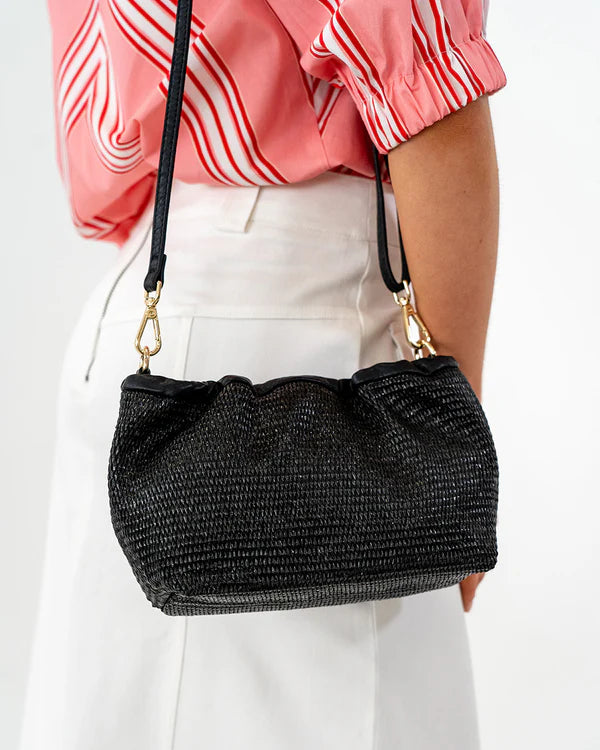 MONTY BAG in Black Weave by Elms and King