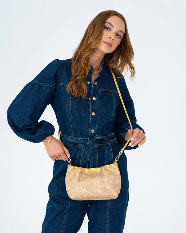 MONTY BAG in Gold Weave by Elms and King