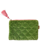 Velvet Cosmetic Purse in Moss by Kip & Co