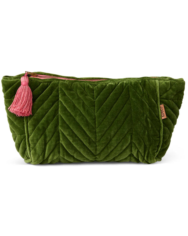 Velvet Toiletry Bag in Moss by Kip & Co