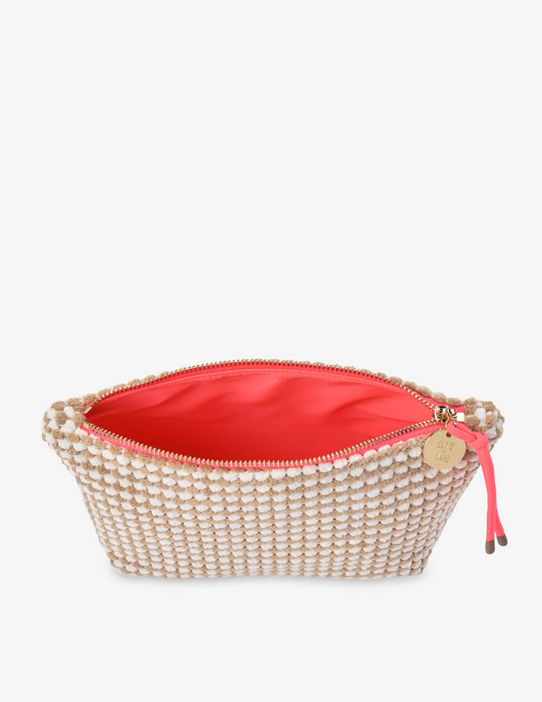 NAPILI CASE LARGE in Latte and White by Elms + King