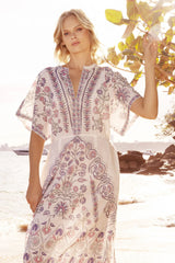 NORMAN HINDI COTTON MAXI DRESS in Hindi White from Lola Australia