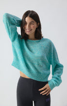NUGGY JUMPER NUG18AE in Fluro Turquoise Melange by American Vintage