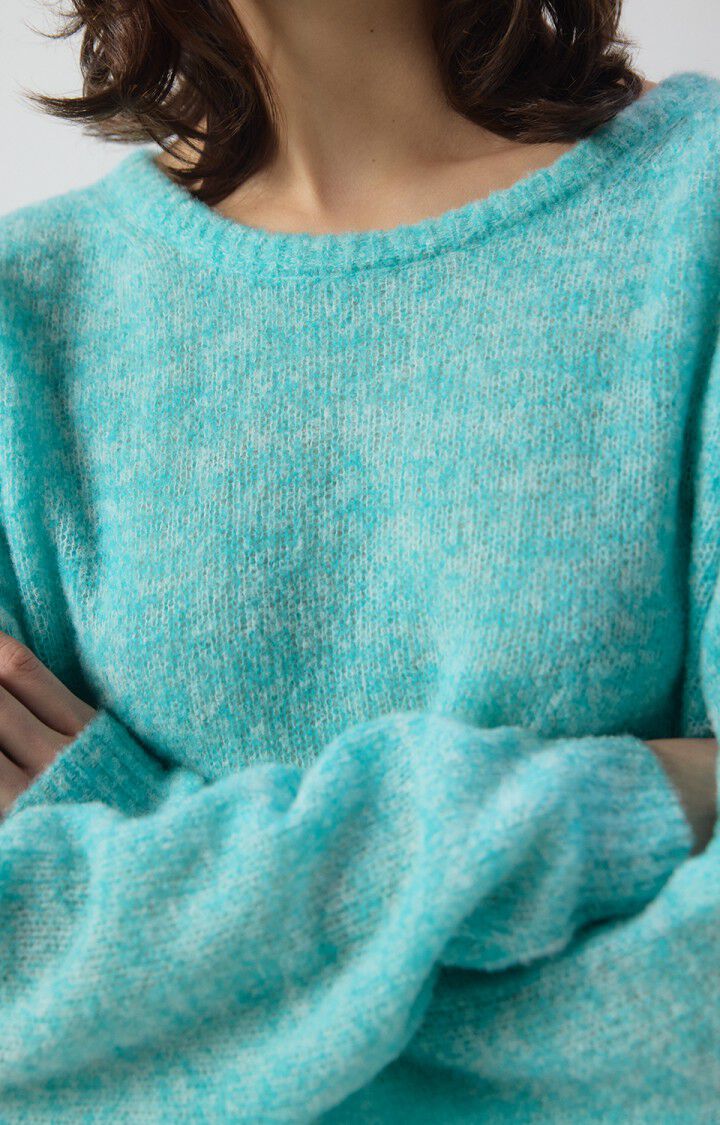 NUGGY JUMPER NUG18AE in Fluro Turquoise Melange by American Vintage