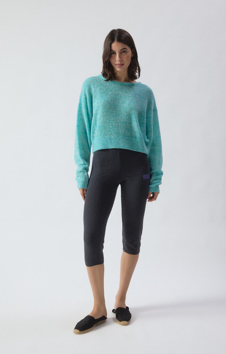 NUGGY JUMPER NUG18AE in Fluro Turquoise Melange by American Vintage