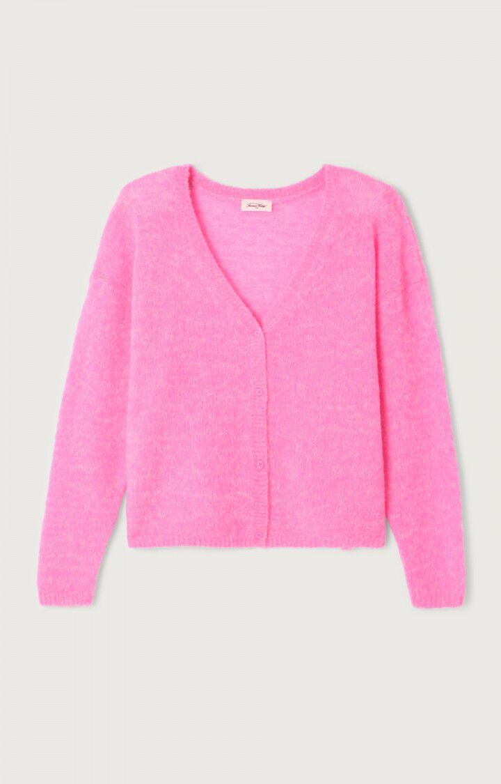 NUGGY CARDIGAN NUG19AE in Fluro Petunia Melange by American Vintage