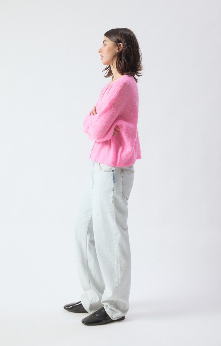 NUGGY CARDIGAN NUG19AE in Fluro Petunia Melange by American Vintage