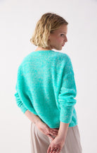 NUGGY CARDIGAN NUG19AE in Fluro Turquoise Melange by American Vintage