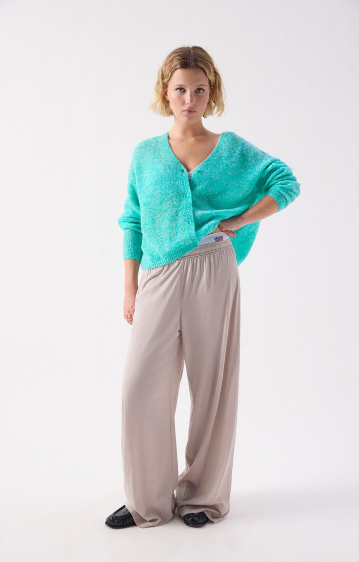 NUGGY CARDIGAN NUG19AE in Fluro Turquoise Melange by American Vintage