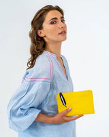 NEW YORK COIN PURSE in Lemon by Elms and King