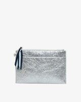 NEW YORK COIN PURSE | Silver Crinkle